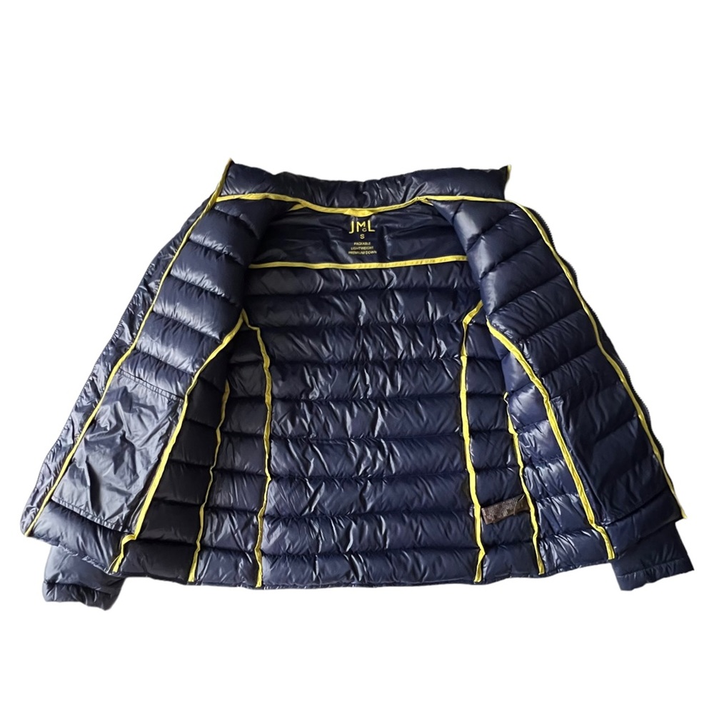 J McLaughlin Packable Down Navy Puffer Jacket | SMALL - Picture 6 of 9